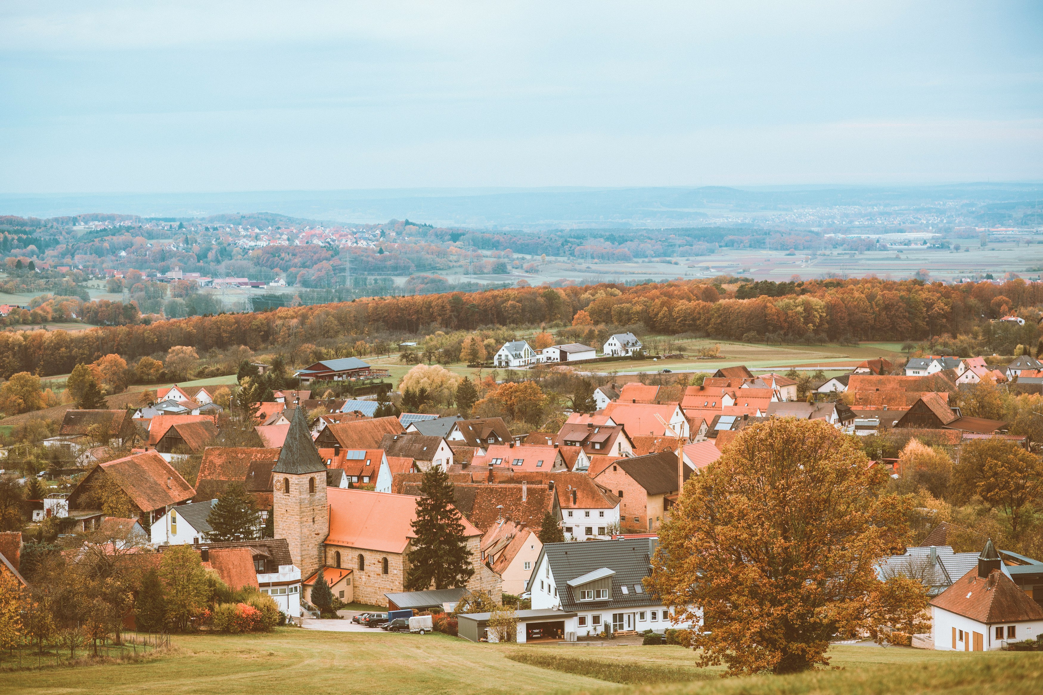 aerial photography of houses